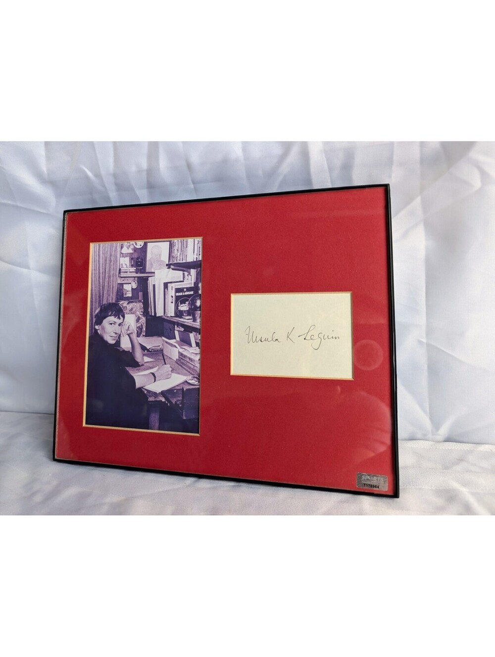 Framed Ursula K. Le Guin Signed Autograph and Black & White Portrait Display